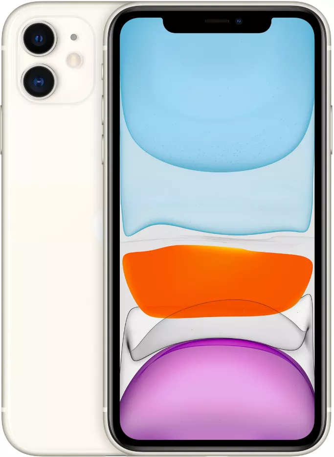 Смартфон Apple iPhone 11 64 ГБ, белый, Slimbox, Dual SIM (nano SIM+eSIM)
